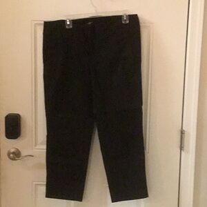 Lord & Taylor 14P black stretch jeans. Waist 36”, inseam 25.5”, EUC.